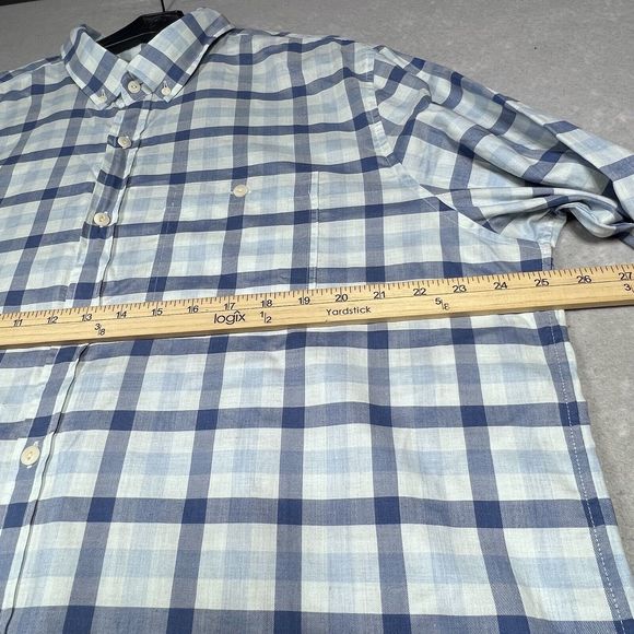 Vineyard Vine Shirt Mens X-Large Blue Plaid Slim Longshore Button Up Long Sleeve - Picture 10 of 13